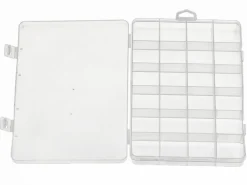 Boite de rangement pour perles - 24 compartiments - 19 x 13,5 x 2,2 cm
