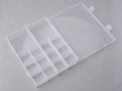 Boite de rangement pour perles - 14 compartiments - 21 x 17 x 4 cm