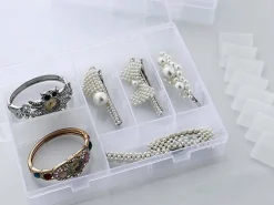Boite de rangement pour perles - 14 compartiments - 21 x 17 x 4 cm