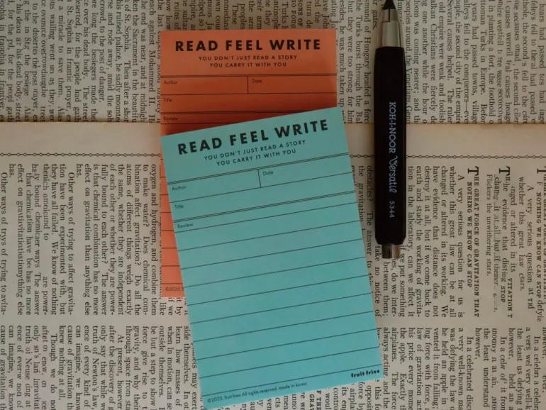Book Review Memopad Turquoise - Fruit Fries Design Lab