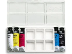 Boîte - 5 tubes de gouache primaire + palette
