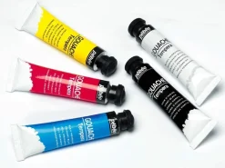 Boîte - 5 tubes de gouache primaire + palette