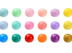 Boîte de 1500 perles - 18 couleurs de perles opaques en plastique - 6 x 5 mm
