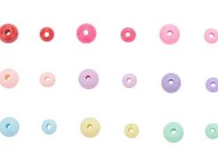 Boîte de 1000 perles rondes opaques en acrylique - 9 couleurs