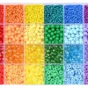 Boîte de 4300 perles variées : rocailles, plastique, heishi - 6 couleurs
