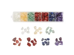 Boîte de 7 styles de perles précieuses naturelles