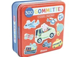 Boîte de gommettes métal – Les transports