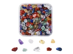 Boîte de perles de pierres précieuses mélangées