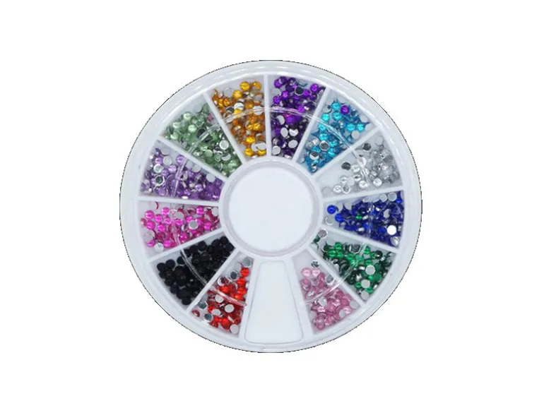 Boîte de strass diamants - 12 couleurs