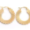 Boucles d'oreilles créoles - acier inoxydable - 30 mm
