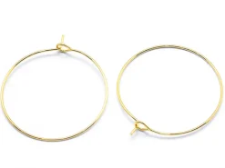 Boucles d'oreilles créoles 20mm - doré à l'or fin 18K