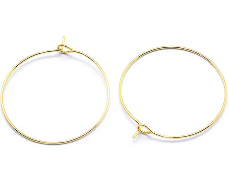 Boucles d'oreilles créoles 20mm - doré à l'or fin 18K