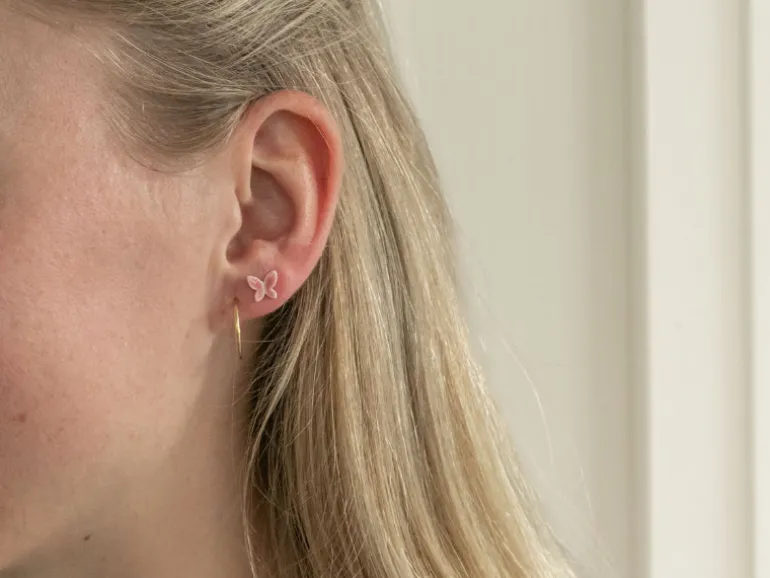Boucles d'oreilles en porcelaine Papillon - La Petite Epicerie