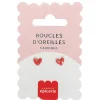 Boucles d'oreilles en porcelaine coeur - La Petite Epicerie