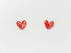 Boucles d'oreilles en porcelaine coeur - La Petite Epicerie