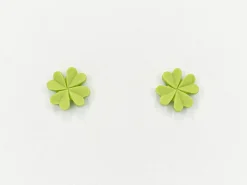 Boucles d'oreilles en porcelaine Trèfle - La Petite Epicerie