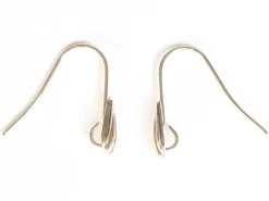 Boucles d'oreilles pendantes avec coquillage - laiton doré à l'or fin 16K