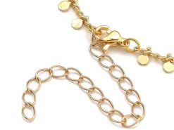 Bracelet à breloque - 19 cm - Acier inoxydable couleur or
