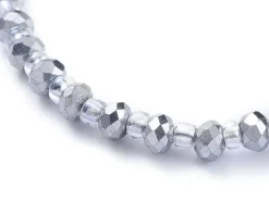 Bracelet à perles de verre - bleu irisé