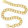 Bracelet chaîne gourmette en laiton doré à l’or fin – 21 cm