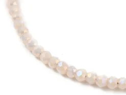 Bracelet en perles facétées - rose brume