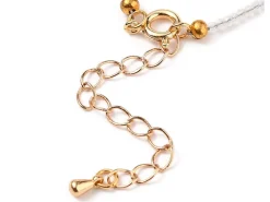 Bracelet en perles facétées - blanc irisé