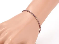 Bracelet en perles facétées - marron