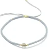 Bracelet en perles miyuki et quartz naturel - gris - ajustable