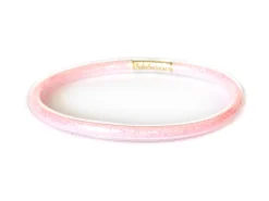 Bracelet jonc bouddhiste fantaisie - rose pâle - paillettes fines