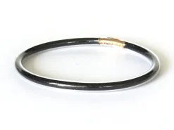 Bracelet jonc bouddhiste fantaisie - noir - paillettes fines