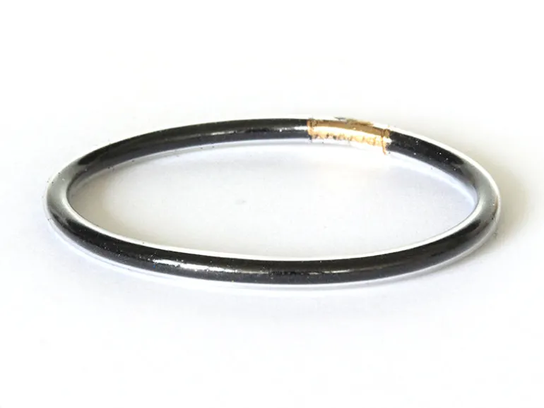 Bracelet jonc bouddhiste fantaisie - noir - paillettes fines