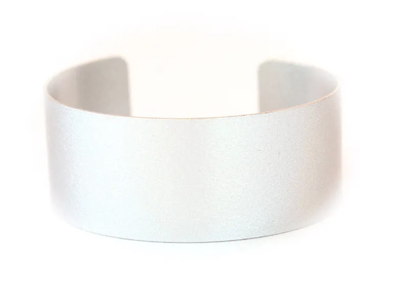 Bracelet manchette - 25 mm - couleur argent