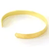 Bracelet manchette dorée percée - 6 mm