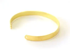 Bracelet manchette dorée percée - 6 mm