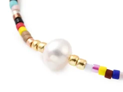Bracelet nylon tressé réglable perles rocailles et miyuki - Multicolore