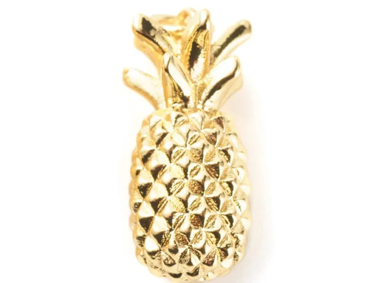 Breloque ananas - laiton doré à l’or fin