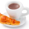 Breloque café gourmand émaillée - doré