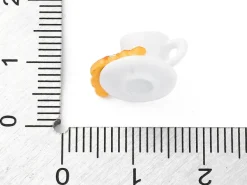Breloque café gourmand émaillée - doré