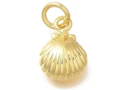 Breloque coquillage conque - laiton doré à l’or fin