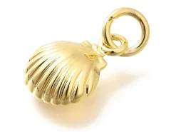 Breloque coquillage conque - laiton doré à l’or fin