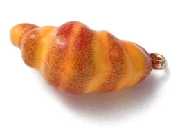 Breloque croissant émaillée - doré