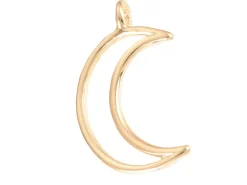 Breloque dorée à l'or fin 18 K – Lune évidée