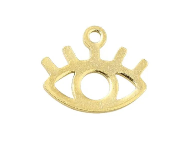 Breloque dorée à l'or fin 24 K – Oeil évidé