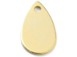 Breloque goutte - laiton - doré à l'or fin 24k - 10 mm