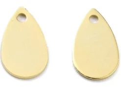 Breloque goutte - laiton - doré à l'or fin 24k - 10 mm