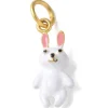 Breloque lapin 3D - laiton doré