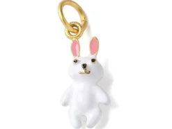 Breloque lapin 3D - laiton doré