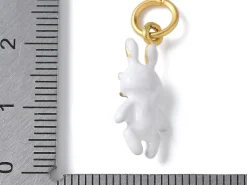 Breloque lapin 3D - laiton doré