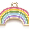 Breloque émaillée - arc-en-ciel - 18 mm