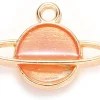 Breloque émaillée - Planète orange